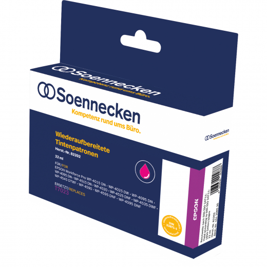 Soennecken Tintenpatrone 82202 wie Epson C13T70234010 T7023 magenta, - 101208530