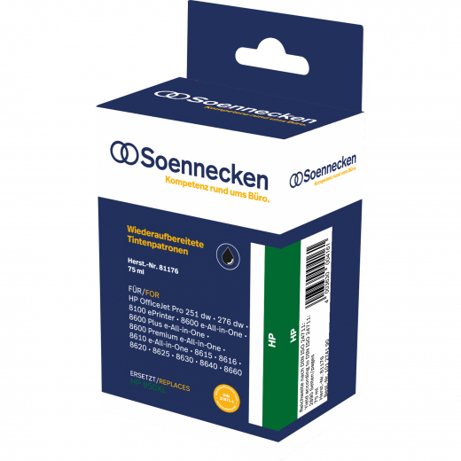 Soennecken Tintenpatrone 81176 wie HP CN045AE 950XL schwarz, - 101274190