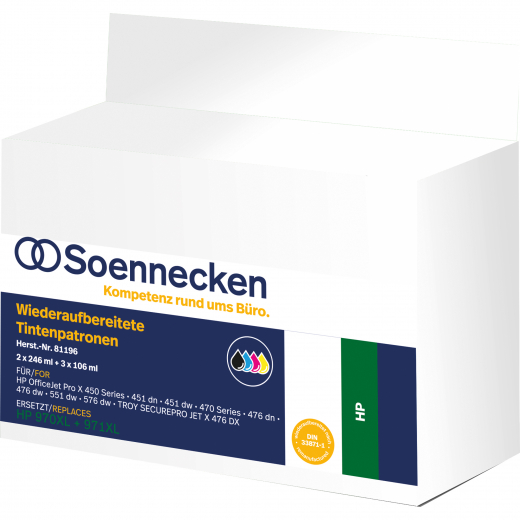 Soennecken Tintenpatrone 81196 wie HP 970XL/971XL 4 St./Pack., - 101278299