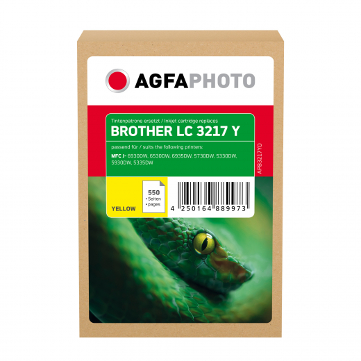 AgfaPhoto Tintenpatrone APB3217YD wie Brother LC-3217Y y, - 101496010