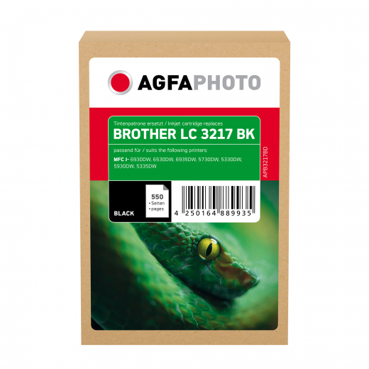 AgfaPhoto Tintenpatrone APB3217BD wie Brother LC-3217BK sw, - 101496090