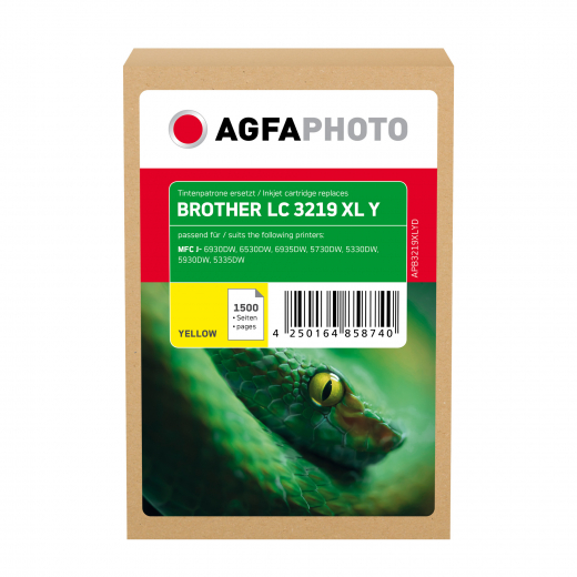 AgfaPhoto Tintenpatrone APB3219XLYD wie Brother LC- y, - 101496110