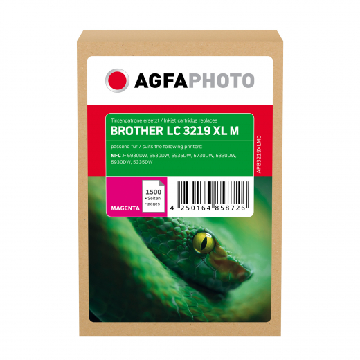 AgfaPhoto Tintenpatrone APB3219XLMD wie Brother LC- m, - 101496130