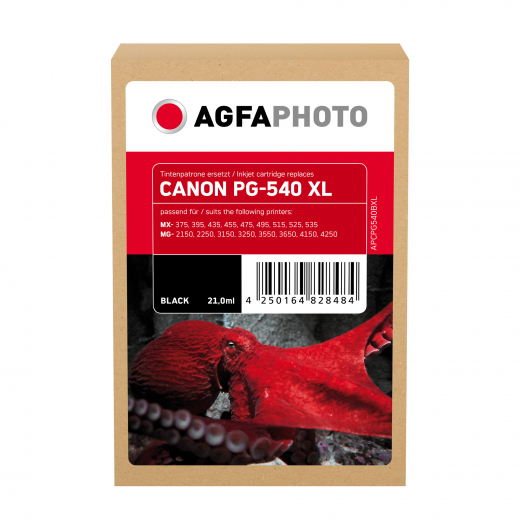 AgfaPhoto Tintenpatrone APCPG540BXL wie Canon PG540XL sw, - 101496690