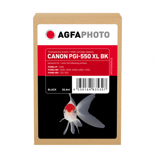 AgfaPhoto Tintenpatrone APCPGI550 XLB wie Canon PGI550XL sw, - 101496890