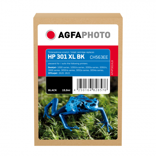 AgfaPhoto Tintenpatrone APHP301XLB wie HP CH563EE 301XL sw,