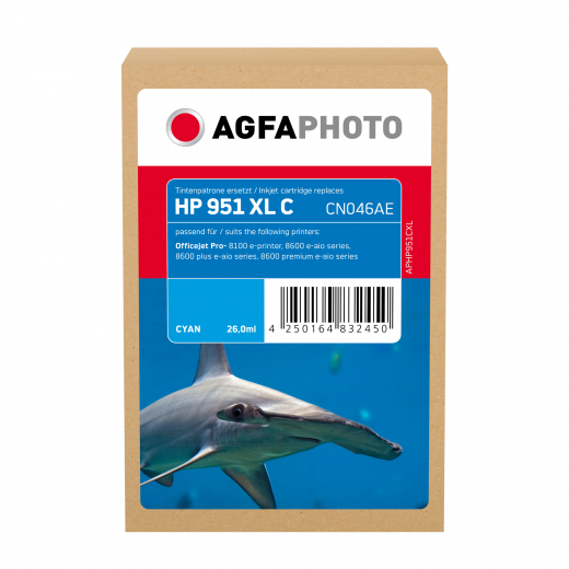 AgfaPhoto Tintenpatrone APHP951CXL wie HP CN046AE 951XL c, - 101498150