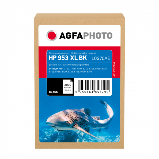 AgfaPhoto Tintenpatrone APHP953BXL wie HP L0S70AE 953XL sw, - 101498290