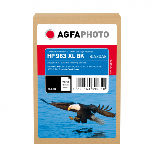 AgfaPhoto Tintenpatrone APHP963BXL wie HP 3JA30AE 963XL sw, - 101498390