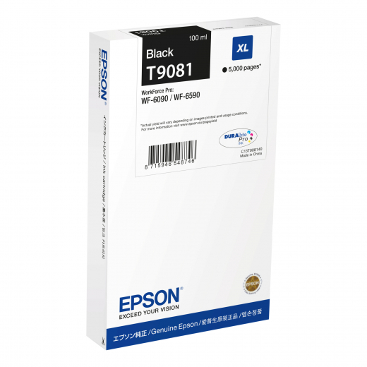 Epson Tintenpatrone C13T90814N T9081 5.000Seiten schwarz, - 101676890