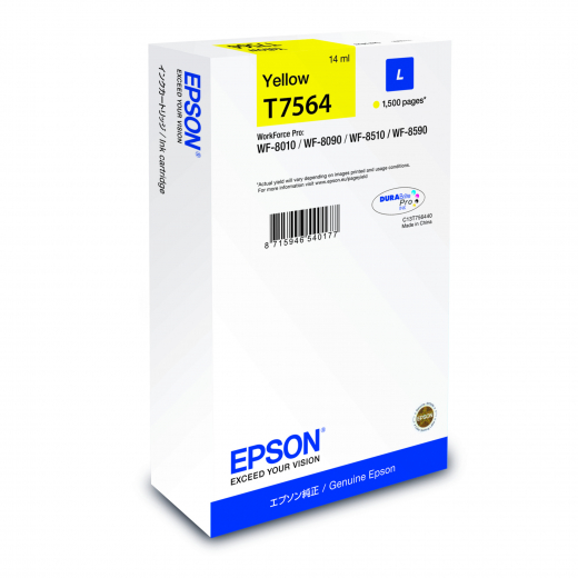 Epson Tintenpatrone C13T75644N T7564 1.500S gelb, - 101676910