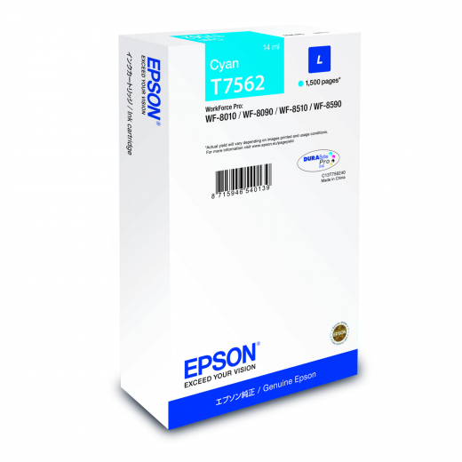 Epson Tintenpatrone C13T75624N T7562 1.500S cyan, - 101676950