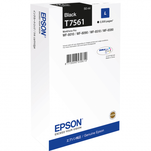 Epson Tintenpatrone C13T75614N T7561 2.500S schwarz, - 101676990