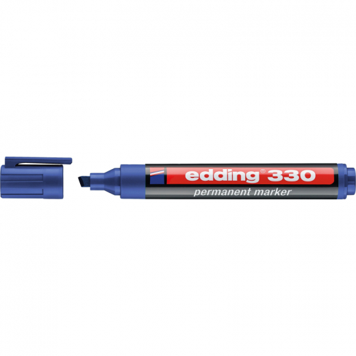 edding Permanentmarker 330 4-330003 1-5mm Keilspitze blau,