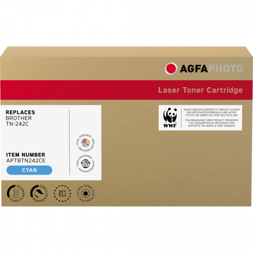 AgfaPhoto Toner APTBTN242CE wie Brother TN-242C cyan,