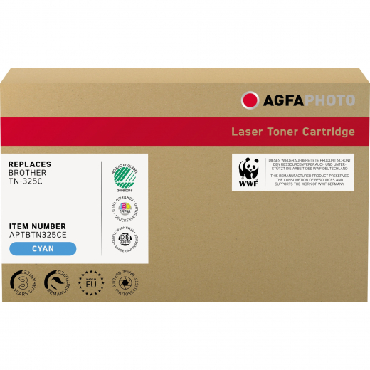 AgfaPhoto Toner APTBTN325CE wie Brother TN-325C cyan, - 102060450