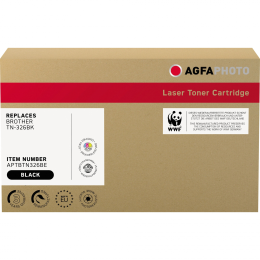 AgfaPhoto Toner APTBTN326BE wie Brother TN-326BK schwarz, - 102060590