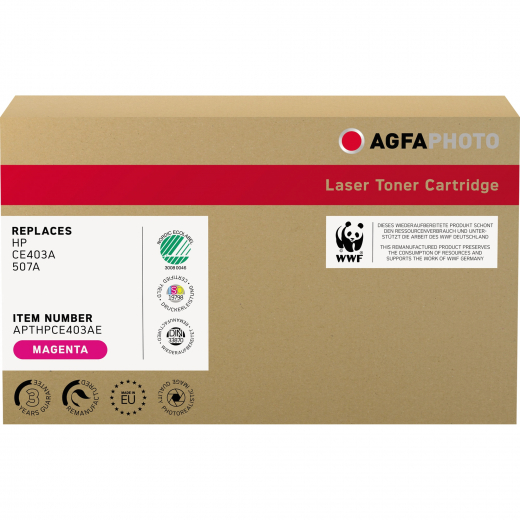 AgfaPhoto Toner APTHPCE403AE wie HP CE403A 507A magenta, - 102063430