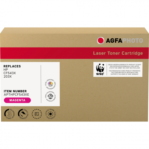 AgfaPhoto Toner APTHPCF543XE wie HP CF543X 203X magenta, - 102063830