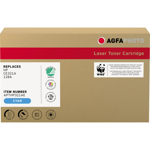 AgfaPhoto Toner APTHP321AE wie HP CE321A 128A cyan, - 102114350