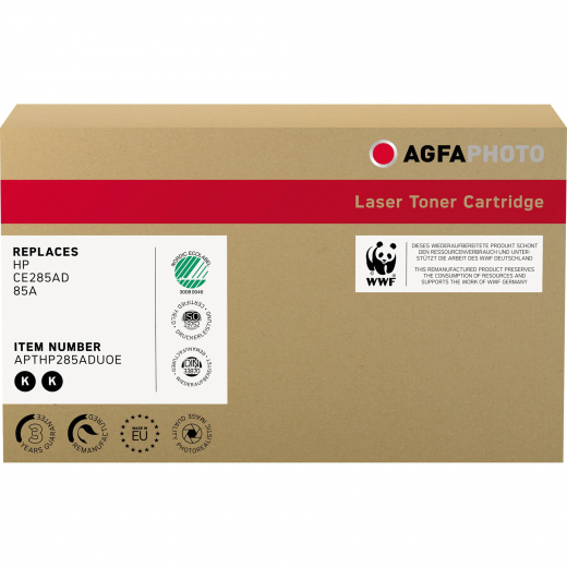 AgfaPhoto Toner APTHP285ADUOE wie HP CE285AD 85A schwarz 2St., - 102115190