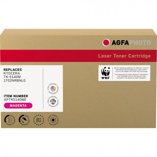 AgfaPhoto Toner APTK5140ME wie Kyocera TK-5140M magenta, - 102120630