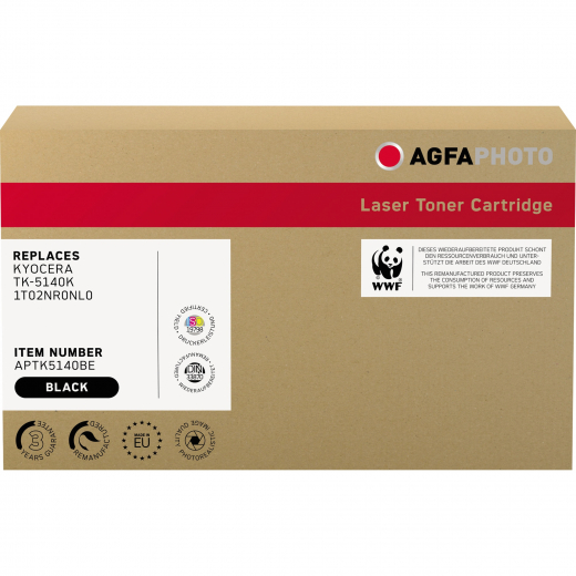 AgfaPhoto Toner APTK5140BE wie Kyocera TK-5140K schwarz, - 102120690