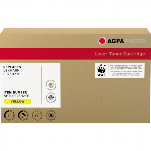 AgfaPhoto Toner APTLC925H2YE wie Lexmark C925H2YG gelb, - 102121210