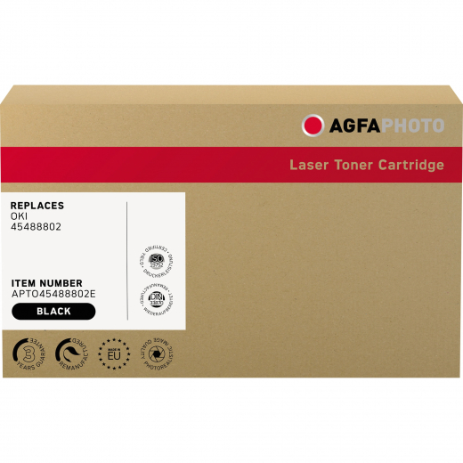 AgfaPhoto Toner APTO45488802E wie Oki 45488802 schwarz,