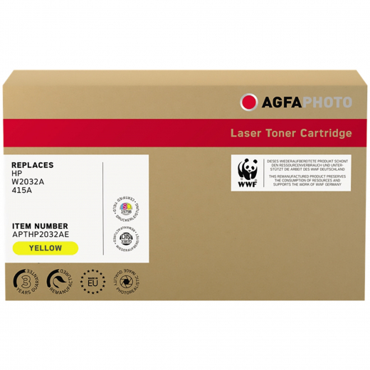 AgfaPhoto Toner APTHP2032AE wie HP W2032A gelb, - 102350210