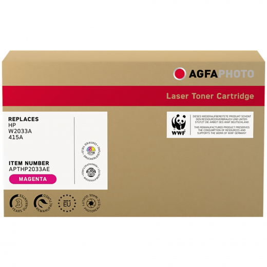 AgfaPhoto Toner APTHP2033AE wie HP W2033A magenta, - 102350230