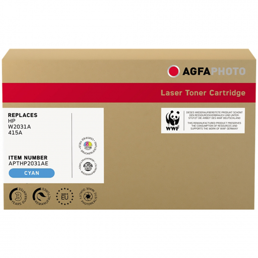 AgfaPhoto Toner APTHP2031AE wie HP W2031A cyan, - 102350250