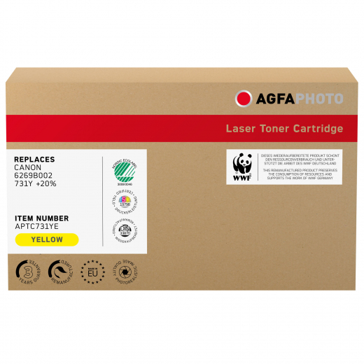 AgfaPhoto Toner APTC731YE wie Canon 6269B002 gelb,