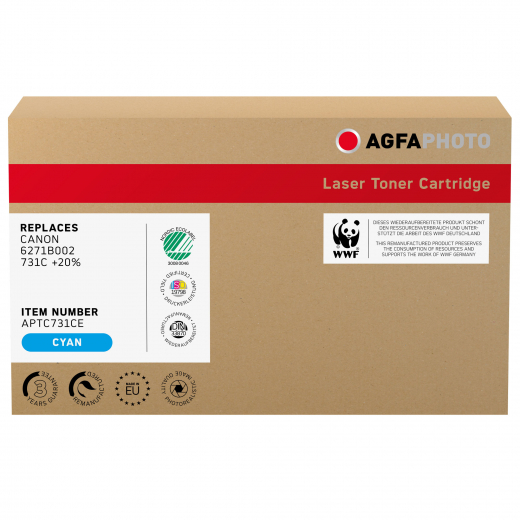 AgfaPhoto Toner APTC731CE wie Canon 6271B002 cyan, - 102351650