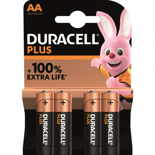 DURACELL Batterie Plus Mignon AA 140851 4 St./Pack., - 907258