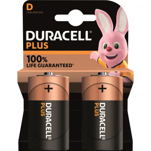 DURACELL Batterie Plus Mono D LR20 141988 1,5V 2 St./Pack., - 907268