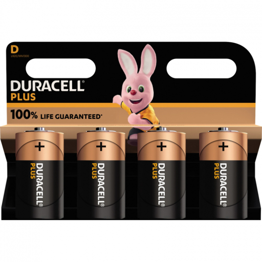 DURACELL Batterie Plus Mono D LR20 142039 1.5V 4 St./Pack., - 907269