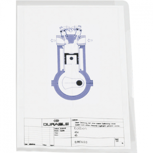 DURABLE Sichthülle 233919 DIN A4 0,15mm tr 50 St./Pack., - 9233919