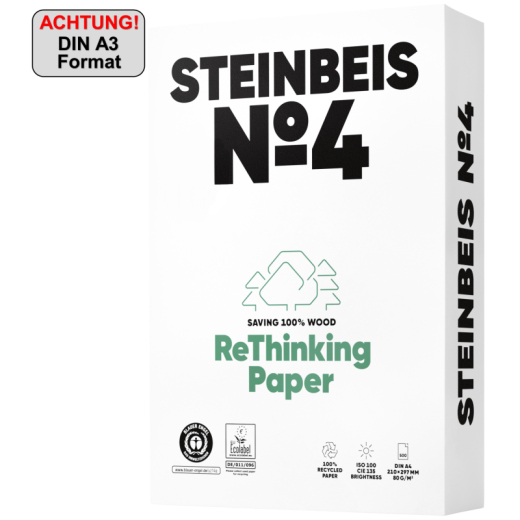 Steinbeis Kopierpapier No.4 ISO 100 K1701666080B A3 500Bl., - 110020001
