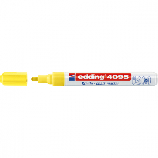 edding Kreidemarker 4095 4-4095065 2-3mm Rundspitze neongelb,