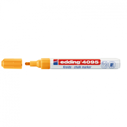 edding Kreidemarker 4095 4-4095066 2-3mm Rundspitze neonorange, - EDD4095OR