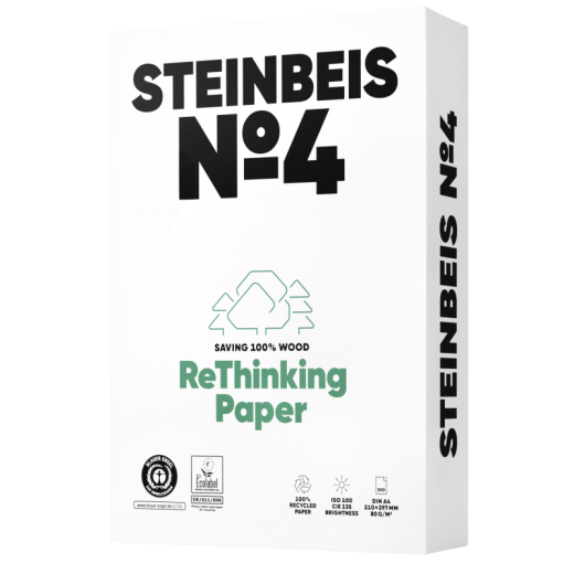 Steinbeis Kopierpapier No.4 ISO 100 K1701666080A A4 500Bl., - 110020101
