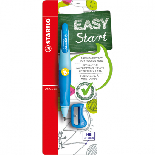 STABILO Druckbleistift EASYergo B-46867-3 li hellblau/dunkelblau, - SCH468673