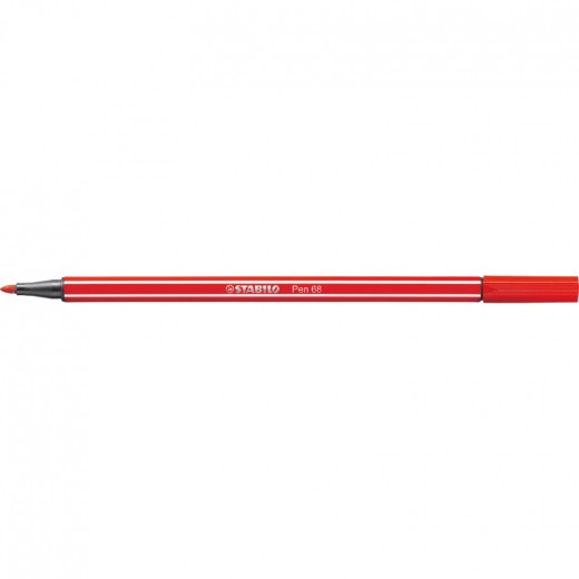 STABILO Fasermaler Pen 68/40 M 1mm Rundspitze rot, - SCH6840