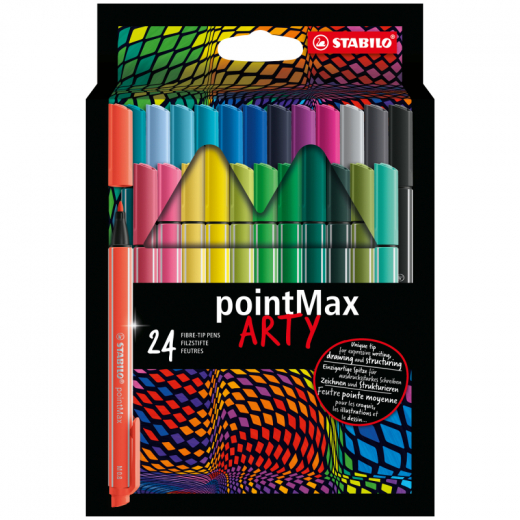 STABILO Fasermaler pointMax ARTY 488/18-1-20 sort 18St, - 762880