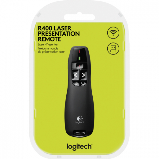 Logitech Laserpointer Wireless Presenter R400 910-001356 sw,