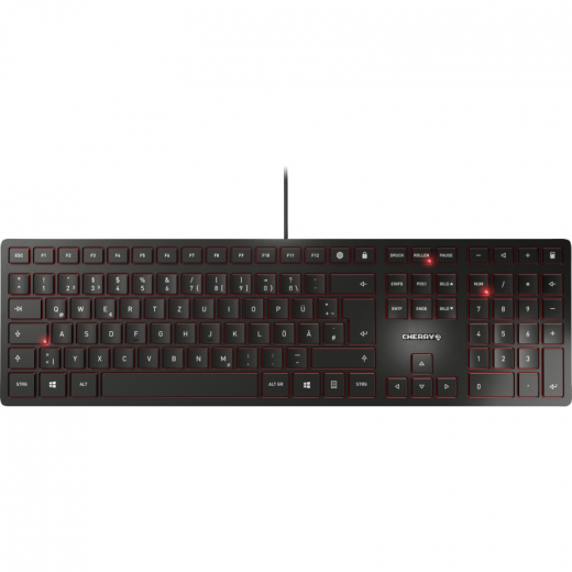 CHERRY Tastatur KC 6000 SLIM JK-1600DE-2 schwarz, - CHEJK1600DE2