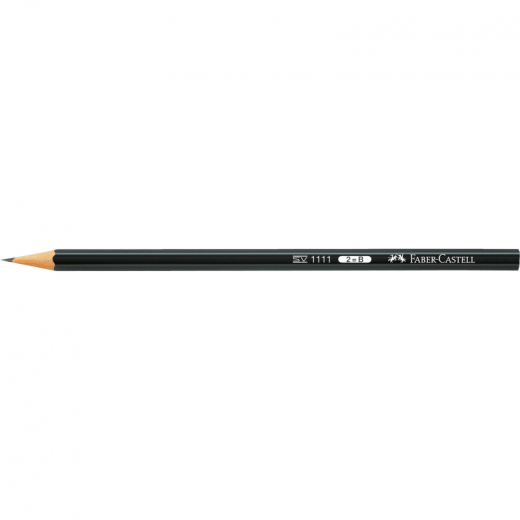 Faber-Castell Bleistift 111102 Sechseckform 2B schwarz,