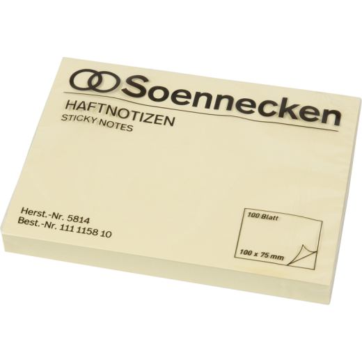 Soennecken Haftnotiz 5814 100x75mm 100Blatt gelb,