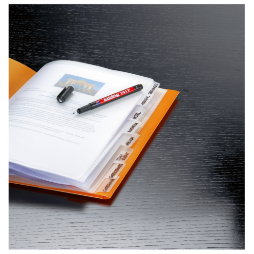 edding Folienschreiber 141 F 4-141002 0,6mm permanent rot, - EDD141FRT